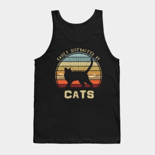 Easily Distracted By Cats Sunset Tank Top